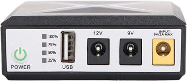 ДБЖ Mini UPS, DC 2A, безпечний ABS і ПК Mini UPS з резервним живленням від акумулятора та стандартним USB-портом для Wi-Fi