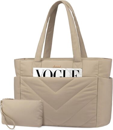 Сумка для ноутбука LOVEVOOK 15.6 дюймів, жіноча, велика, для роботи, навчання, універсальна (Хакі)