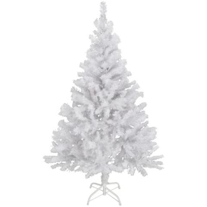 Штучна Різдвяна ялинка Spetebo білого кольору-з металевою підставкою (150 см)