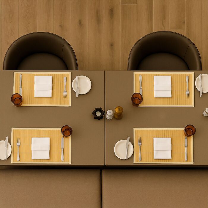 Набір столових прикрас Relaxdays, 6 штук, бамбук