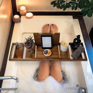 Підставка для ванни Temple Spring з акціїї (складні, дерев'яні) - аксесуари для ванної кімнати