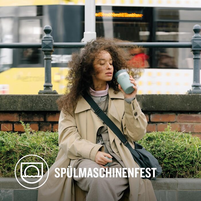 Термокружка Stanley Cafe To Go з нержавіючої сталі - 0.35L, Shale (Підтримує 4 години тепла, 5 годин холоду, для кави, з ручкою, миється в посудомийній машині)