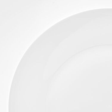 Набір посуду Van Well для 6 осіб: кавовий сервіз з порцеляни, миється в посудомийній машині, підходить для мікрохвильовки (білий)