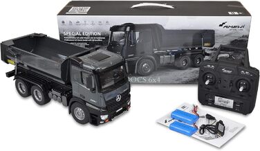 Модель самоскида Mercedes-Benz Kipper PRO Metall V2 2.4GHz сірий - RTR