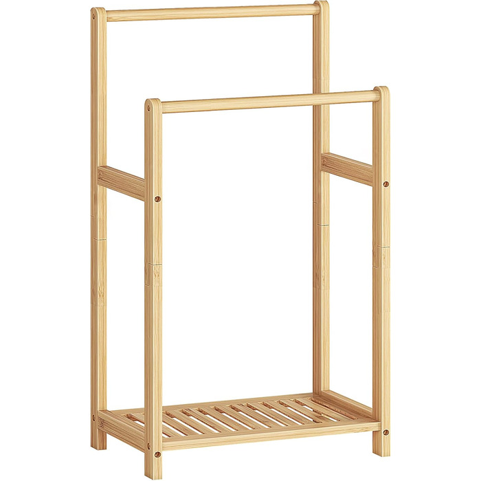 HOOBRO Лежак для рушників бамбуковий, підставка для рушників, вішалка для одягу, 42 x 24 x 77,5 см, для спальні та вітальні