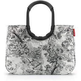 Сумка Reisenthel Loopshopper L – містка та стійка, з відділеннями з перероблених PET-пляшок, водонепроникна, сіра (Jacquard Grey)