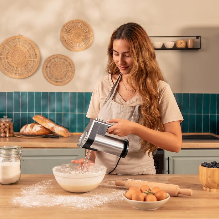 Ручний міксер Cecotec PowerTwist 500 Full Steel: 500 Вт, 5 швидкостей + Turbo, 3 насадки, сталь, без чаші