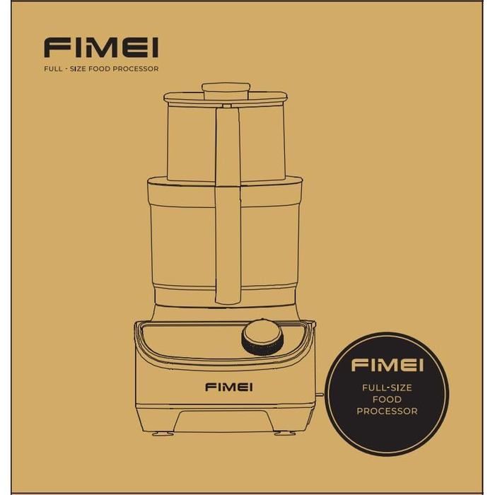 Кухонний комбайн FIMEI 1300 Вт подрібнювач, блендер, млин, соковижималка для цитрусових, гачок для тіста, віночок, терка