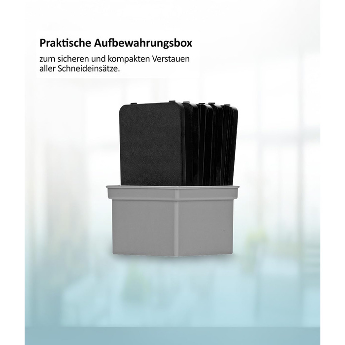 Нісер Дайсер Мандо 12шт: овочерізка, слайсер, шинкувальник для овочів та фруктів. Набір з 6 змінних лез, для нарізки кубиками, соломкою, слайсами. Кухонний слайсер для нарізки овочів, фруктів, сиру. Колір: блакитний/зелений (чорно-сірий)