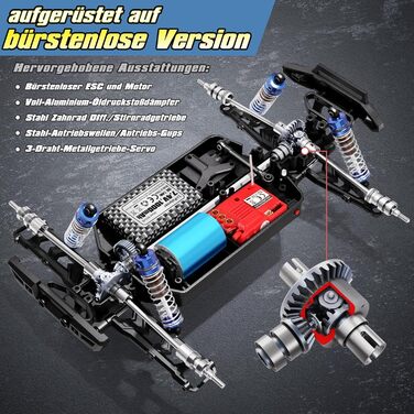 Радіокерований позашляховик Haiboxing 1:18 4WD 48+ км/год, Monster Truck 2.4GHz для дітей та дорослих