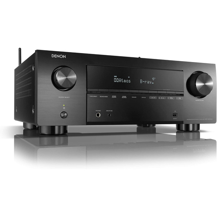 Канальний AV-підсилювач Denon AVC-X3700H, 8K, Dolby Atmos, Alexa, HEOS, чорний (2020), 9.2-