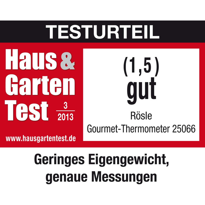 Термометр кулінарний RÖSLE Gourmet з цифровим дисплеєм, °C/°F, -40°C до +200°C, нержавіюча сталь 18/10, 21.5 см, сріблястий
