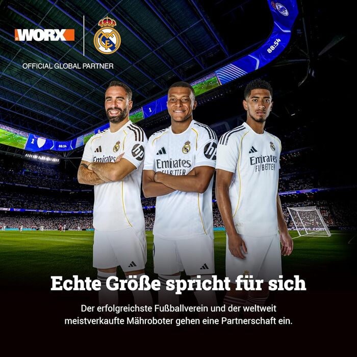 Робот-газонокосачка WORX Landroid Plus WR167E для газонів до 700 м² з обмежувальним кабелем (AIA Navigation, керування через додаток, плаваюче лезо - кут нахилу до 35%, ширина косіння 18 см, висота косіння 30-60 мм, WIFI + Bluetooth)