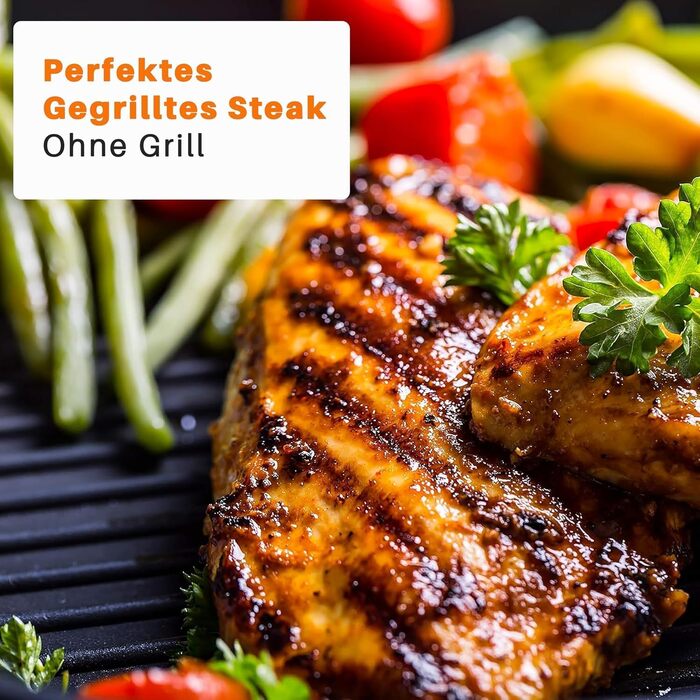 НутріШеф Гриль-плита 56 см – чавунна сковорода-гриль з антипригарним покриттям та жолобками для збору жиру, стійка до високих температур. Підходить для газового гриля, плити, BBQ та приготування їжі в приміщенні.