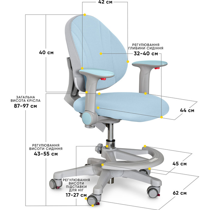 Дитяче крісло Evo-kids Mio KBL (арт.Y-407 KBL)