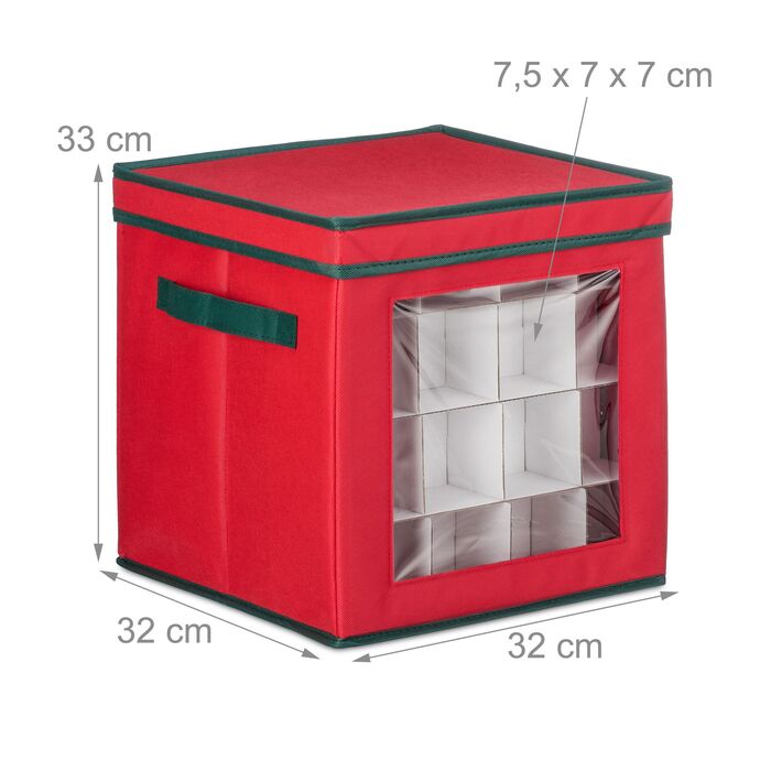 Набір з 2 коробок для зберігання новорічних кулічок Relaxdays