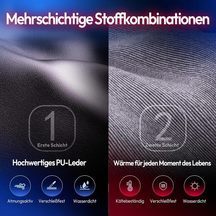 Ігровий крісло Dowinx з RGB підсвічуванням, LED, з підніжкою, для дорослих, ергономічний, з масажем попереку, PU шкіра, білий (блакитний)