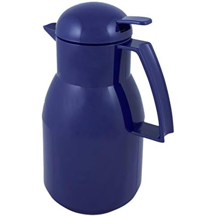 Термос Helios Top Push з нержавіючої сталі, 1 літр, темно-синій