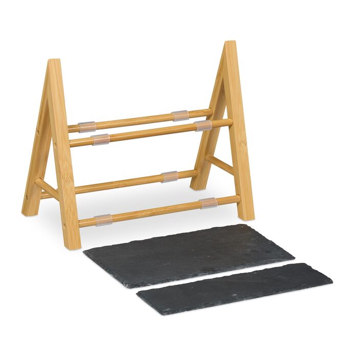 Relaxdays Двоярусна етажерка з підкладками з шиферу