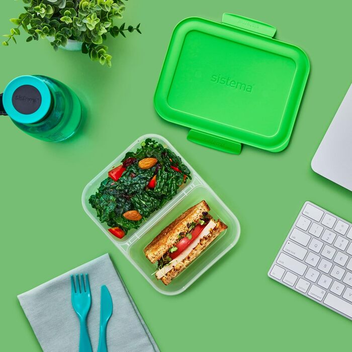 Набір контейнерів для їжі Nest IT Meal Prep | 5 шт, 1.9 л, 3 відділення, зелені