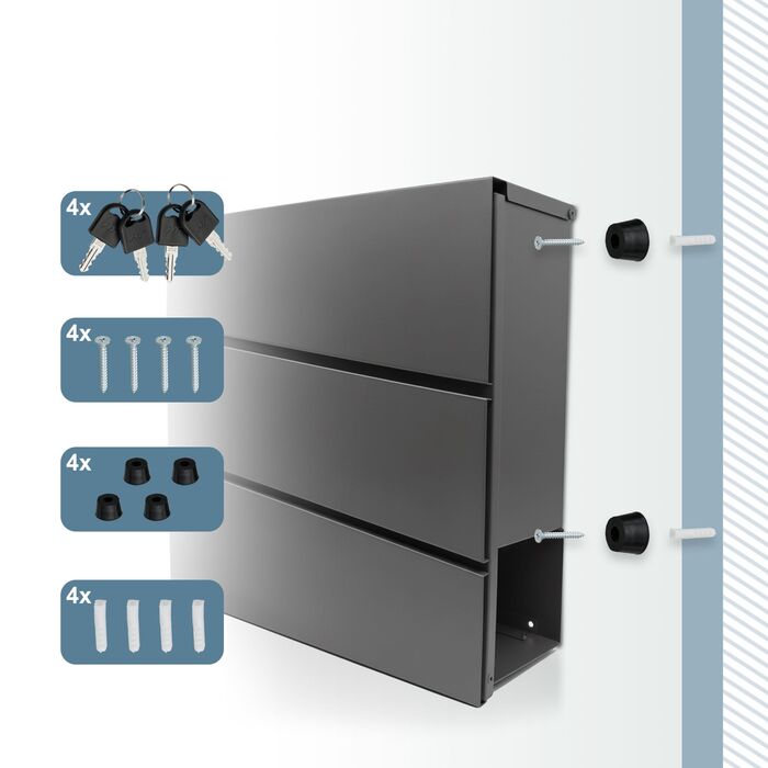 Скріпка Relaxdays з відсіком для газет