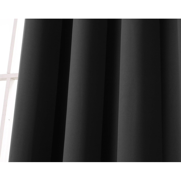 Комплект непрозорих теплових завіс 2 135x175 см чорний