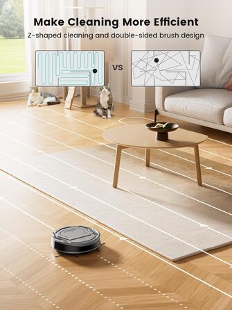 Робот-пилосос LEFANT 2200 Pa з керуванням через додаток, тихий, для тварин та твердих поверхонь (M210P-1)