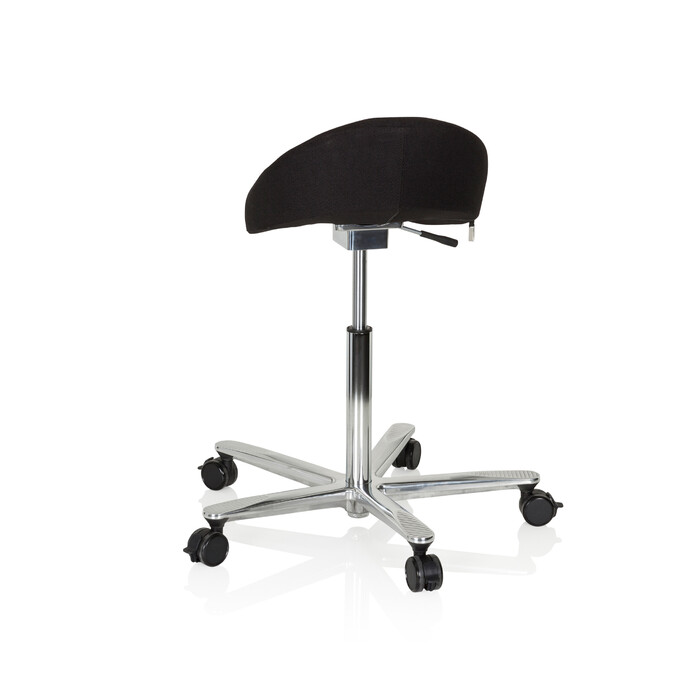 Офісний стілець/табурет MOVE-TEC 3D PRO I з сидінням у вигляді сідла, чорного кольору, hjh OFFICE