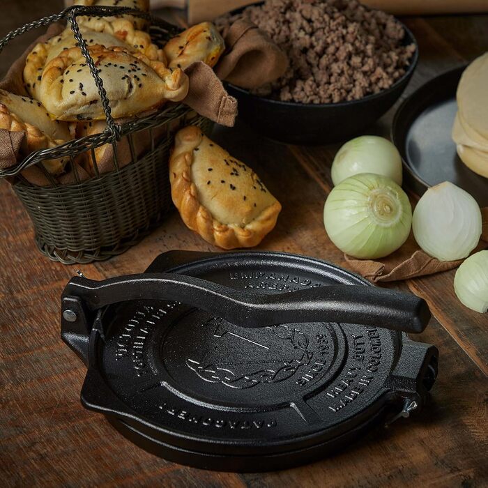 Пресс для тортилій Victoria: для мексиканських тортилій, колумбійських патаконів, роті, тако, арепас, кесадільї, емпанадас, патаконів (HD-чавун, 20 см)