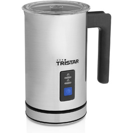 Піноутворювач молока Tristar MK-2276, функція гарячого та холодного, для капучино/латте макіато/еспресо/кава-латте та гарячого шоколаду, обертається на 360, потужність 500 Вт, срібло