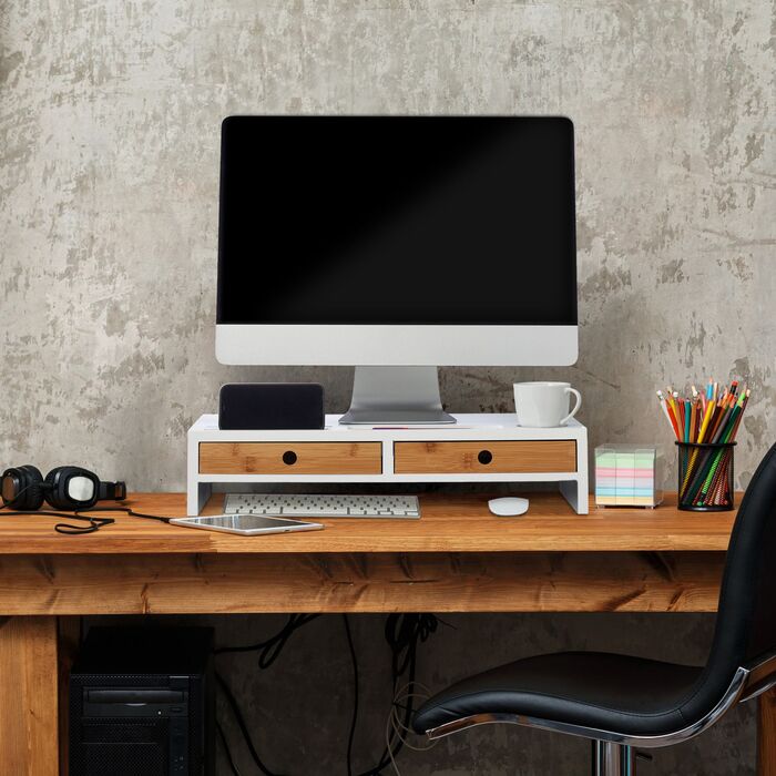 Підставка для монітора Relaxdays з висувними ящиками