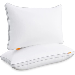 Подушка для сну м'яка подушка, подушка для сну диванна подушка з начинкою 2200 г (2x1100 г), на блискавці підходить для всіх положень для сну (2 шт., 48 х 74 см) 2 шт. (упаковка з )
