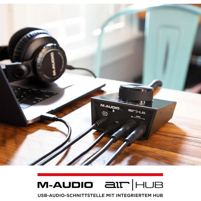 M-Audio Air 192|6 USB аудіоінтерфейс для запису: 2 XLR/Line входи, програмне забезпечення AIR Hub (Чорний)
