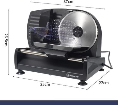 Електрична швейцарська машина для нарізання Allesschneider AS190 DUAL 200W з нержавіючої сталі з хвилястим та гладким лезом, компактна, професійна, для нарізання хліба та інших продуктів, регулювання 0-15 мм