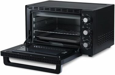 Міні-піч H.Koenig FO42, 42л, 230°C, 5 режимів, таймер 90хв, конвекція, гриль, з щипцями, крихтозбірник, поворотний насадка, 2000W