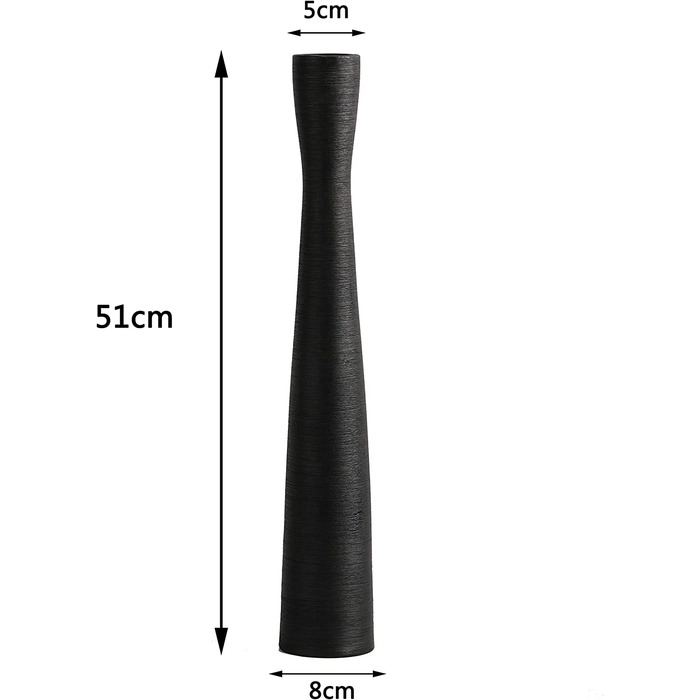 Підлогова ваза Cutfouwe керамічна 50 см чорна
