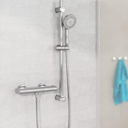 Дзеркальна душова система EISL CARNEO з термостатом, водоспадом та запобіжником 38°C, хром