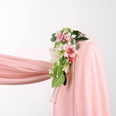 Рілонч 1 шт. поперечний завісу з вуалі Trnsprente для ліжка з балдахіном весільна арка трубоген завісу Весільний декор (73 * 600 см) (Ш, 73 * 300 см)