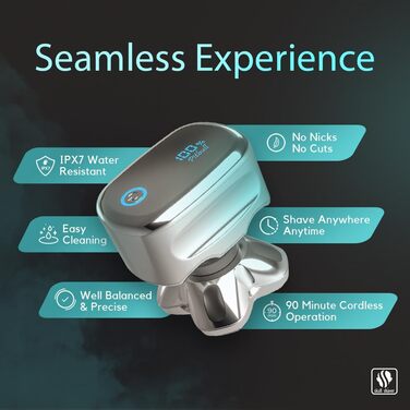 Електричний чоловічий бритва Pitbull Platinum Pro – для мокрого та сухого гоління, преміум-якість