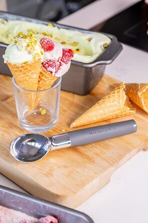 Прес для часнику KitchenAid Softgrip сірий (вугільний), з дозатором для льоду