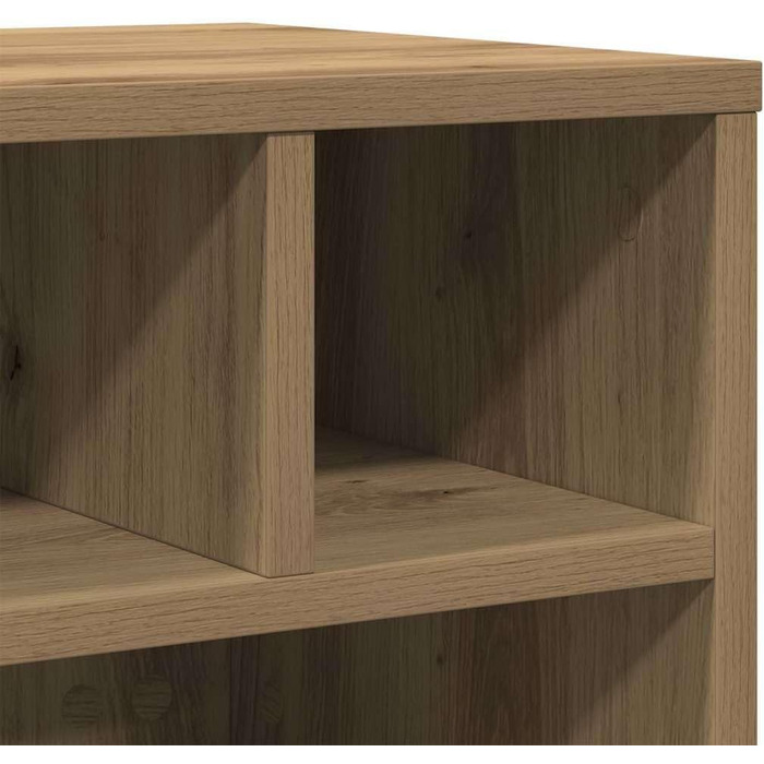 Підставка для принтера на колесах з місцем для зберігання, білий ДСП (дуб ручної роботи)