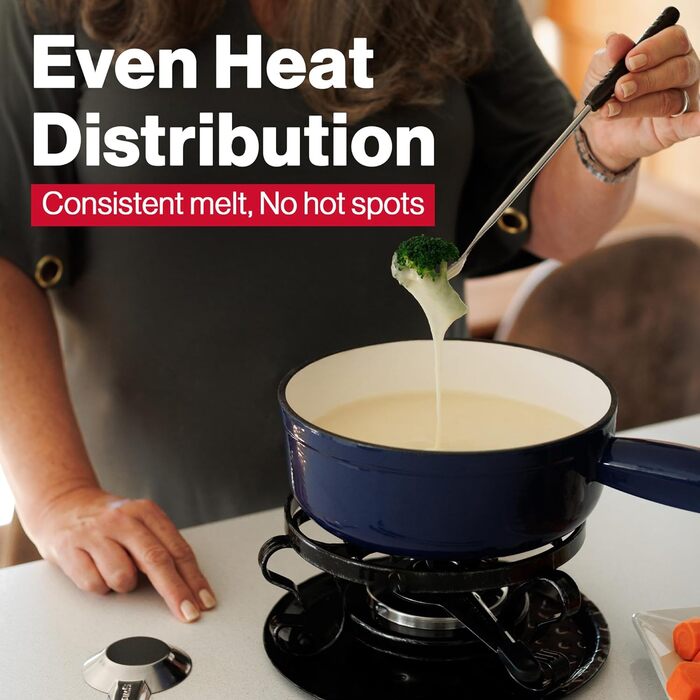 Swissmar Lugano Фондю-набір 9 частин, чавун/нержавіюча сталь, вишневий, 2L, для м'яса, сиру та шоколаду, на 4 особи, подарунковий набір