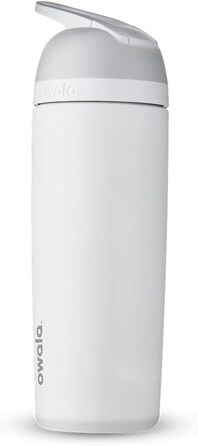 Ізольована пляшка для води з нержавіючої сталі Owala Flip із вбудованою соломинкою, 940 мл, (сором'язливий зефір, 560 мл)