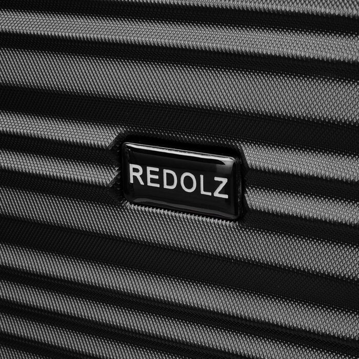 Набір валіз REDOLZ 3 шт. | Чорний | ABS-пластик | Легкі, міцні, з TSA-замком та 4 колесами | Для подорожей