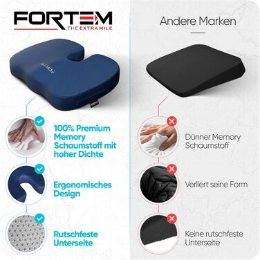 FORTEM Подушка для сидіння, м'яке крісло, подушка для офісного крісла, подушка для комп'ютерного крісла з піною з пам'яті, неслизька подушка для сидіння для ігор, автомобільна подушка для сидіння, комп'ютерна подушка, знімна та пральна оббивка, великий ро