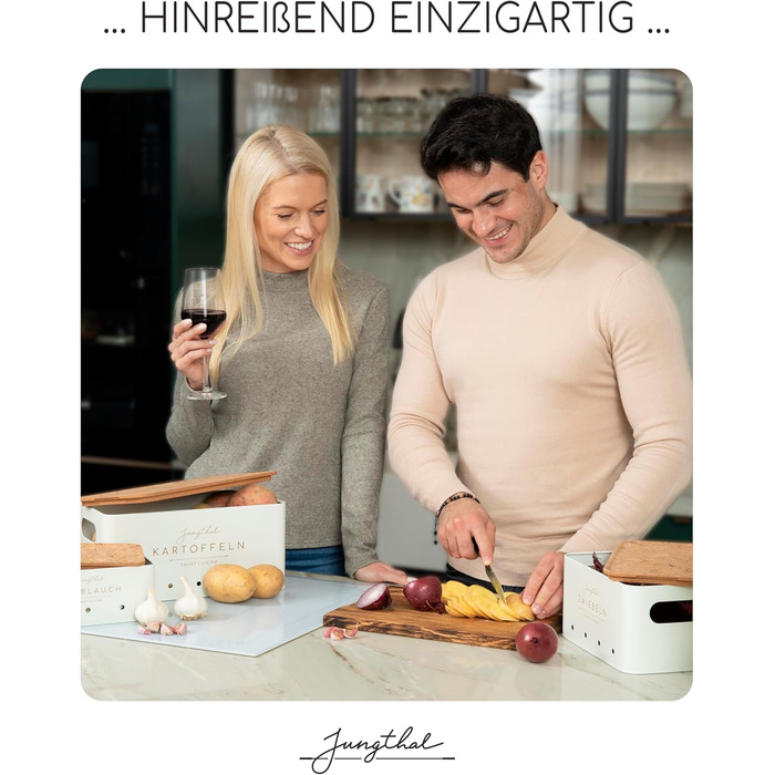 Набір з 3 коробок для зберігання картоплі, цибулі та часнику | Білий | Організатор для овочів