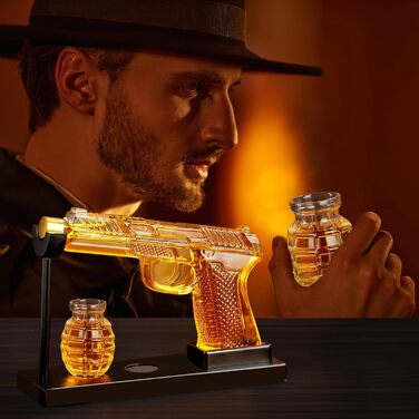 Набір віскі Oaksea: Декантер та 2 склянки - Чудовий подарунок для чоловіків, батька на Різдво