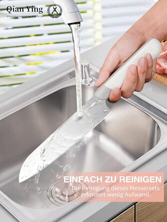 Набір кухонних ножів 14 предметів з бруском: кухонний набір, ніж для приготування їжі, подарунок для мами, білий