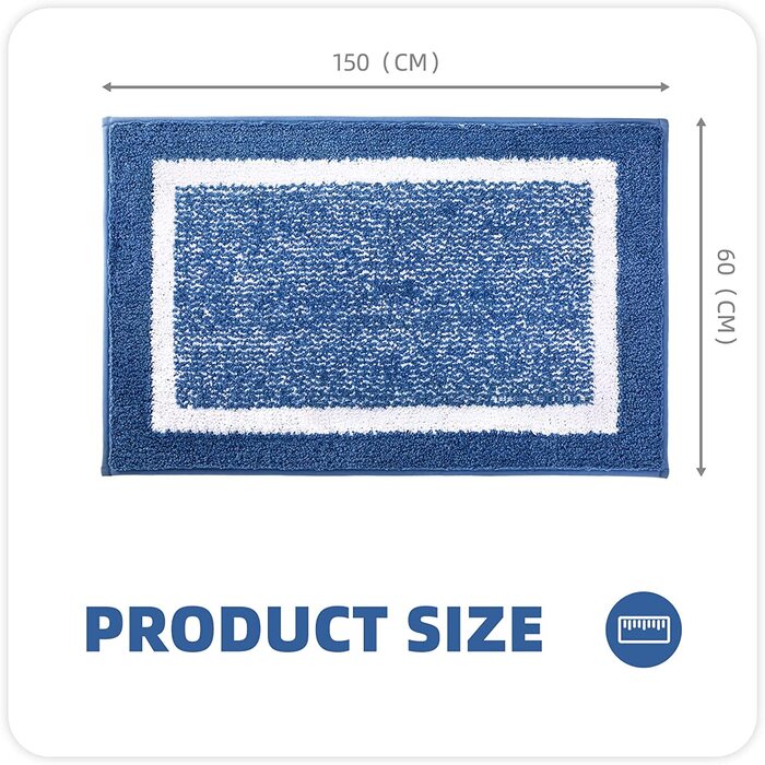 Килимок для ванної кімнати COLOR&GEOMETRY 60x110 см, антиковзаючий, швидковисихаючий