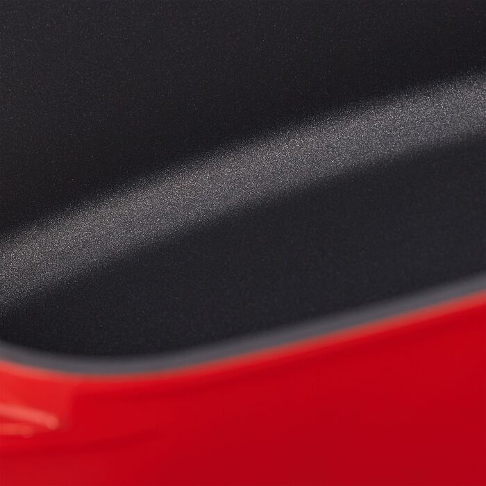 Каструля для тушкування Relaxdays з кришкою, червона